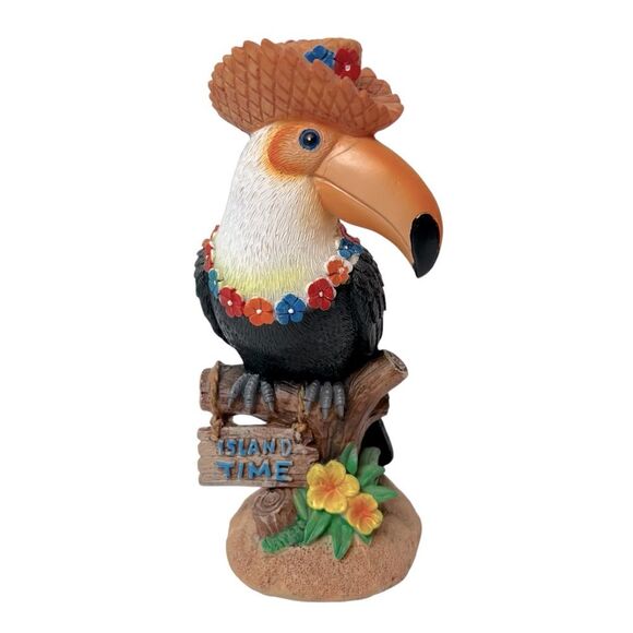 Parrot Island Time Statue 8” - Picture 1 of 5